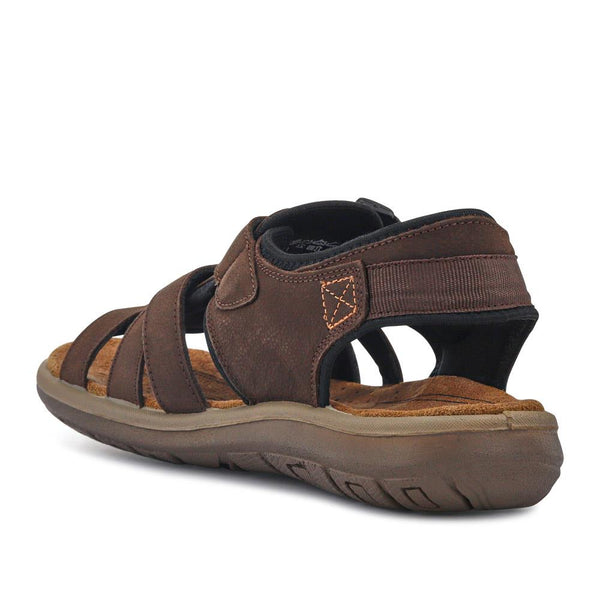 Pavers Leather Touch-Fasten Sandals - Brown