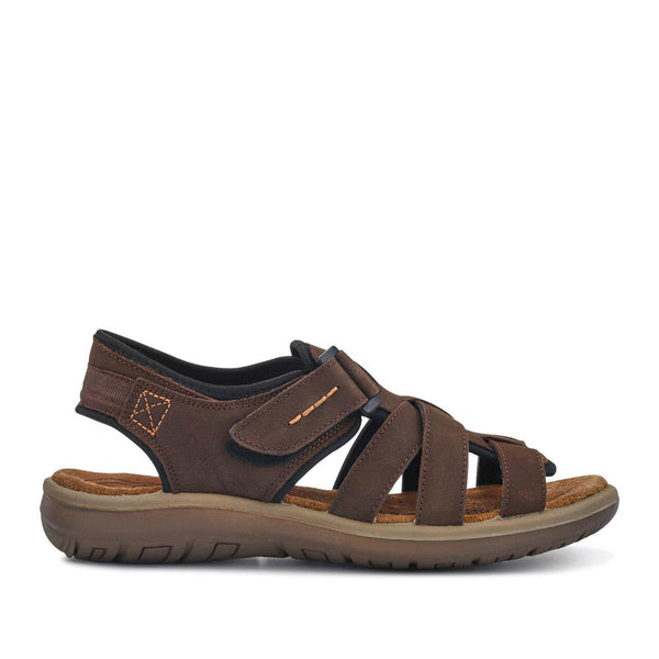 pavers Leather Touch-Fasten Sandals - Brown