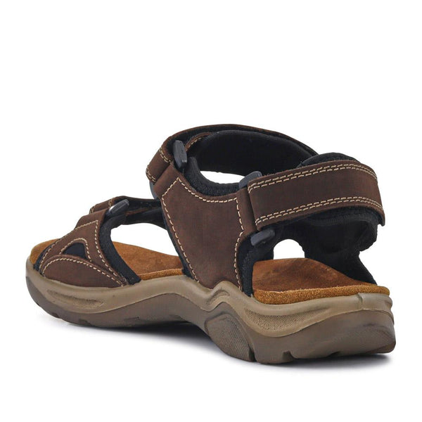 Pavers Leather Touch-Fasten Sandals - Brown
