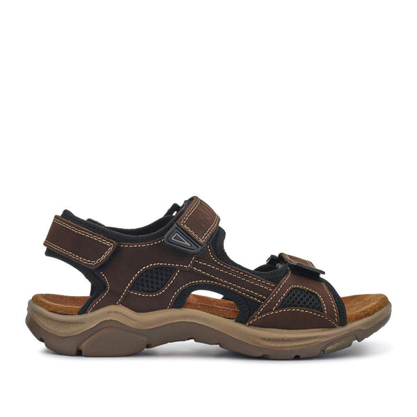 pavers Leather Touch-Fasten Sandals - Brown
