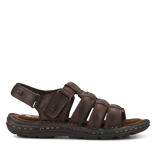 pavers Leather Touch-Fasten Sandals - Brown