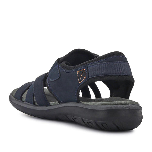 Pavers Leather Touch-Fasten Sandals - Navy