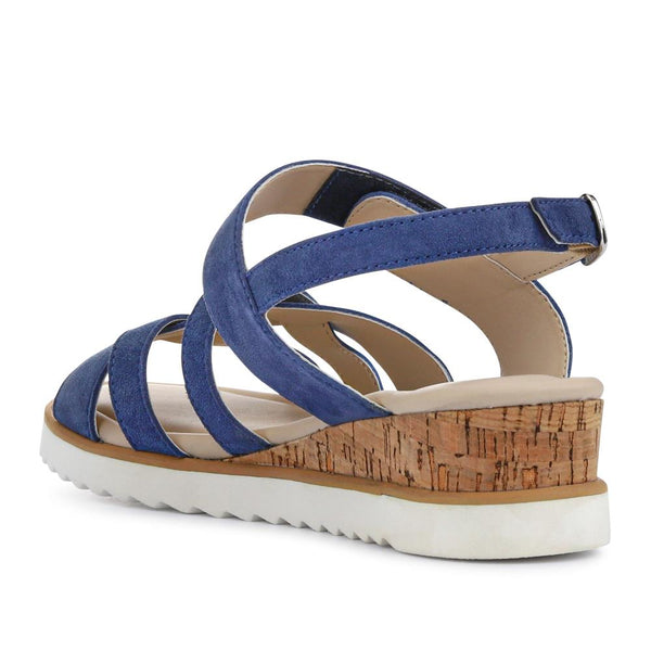 Pavers Leather Touch-Fasten Sandals - Navy