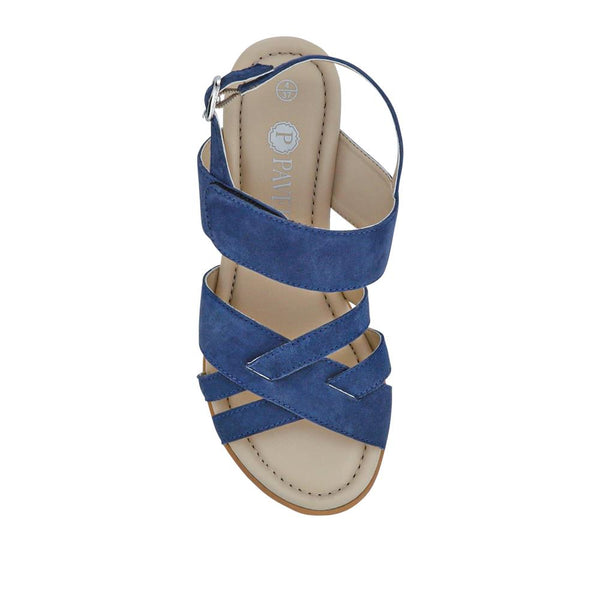 Pavers Leather Touch-Fasten Sandals - Navy