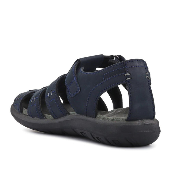 Pavers Leather Touch-Fasten Sandals - Navy