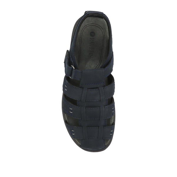 Pavers Leather Touch-Fasten Sandals - Navy
