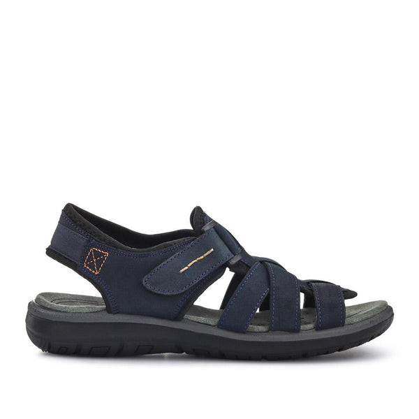 pavers Leather Touch-Fasten Sandals - Navy