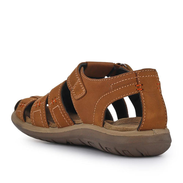 Pavers Leather Touch-Fasten Sandals - Tan