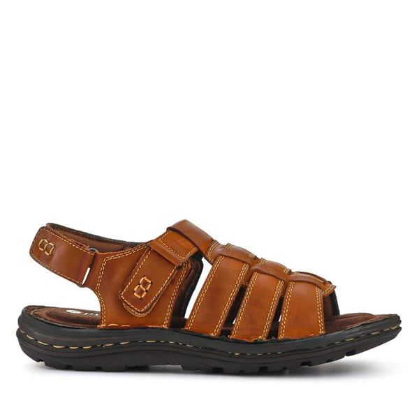 pavers Leather Touch-Fasten Sandals - Tan