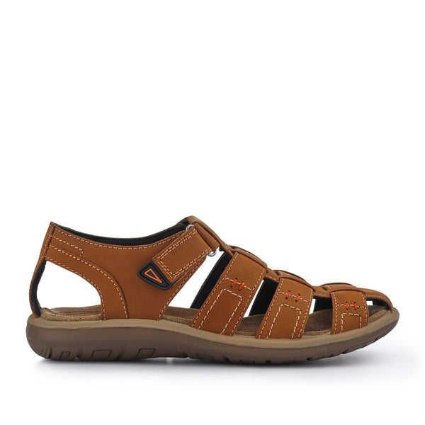 pavers Leather Touch-Fasten Sandals - Tan