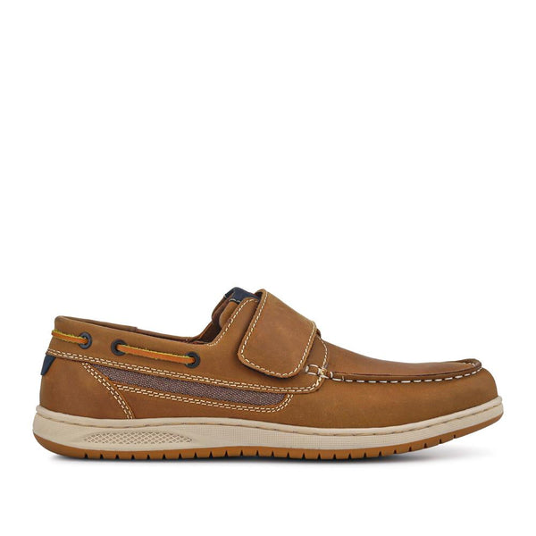 pavers Leather Touch-Fastening Monk Shoes - Brown