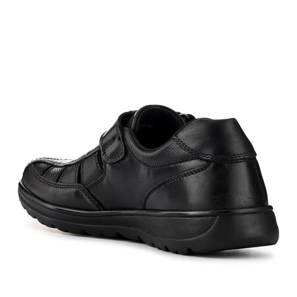 Pavers Leather Touch-Fastening Sandals - Black