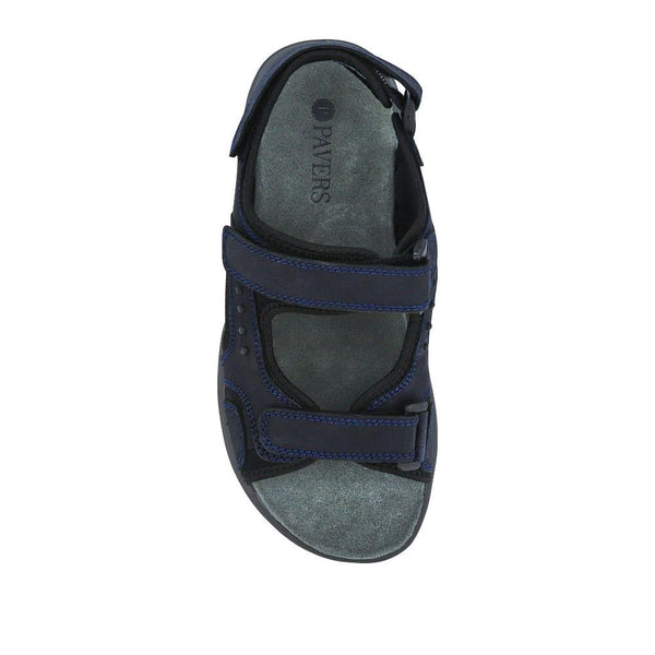 Pavers Leather Touch-Fastening Sandals - Navy