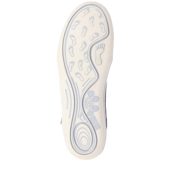 Pavers Leather Trainer With Zip Detail - Black