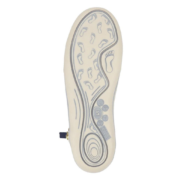 Pavers Leather Trainer With Zip Detail - Navy