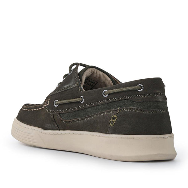 Pavers Leather Wide-Fit Boat Shoes - Green