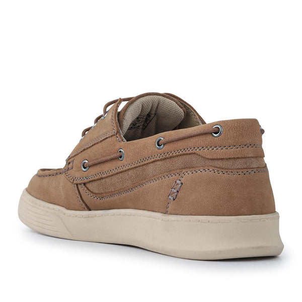 Pavers Leather Wide-Fit Boat Shoes - Stone