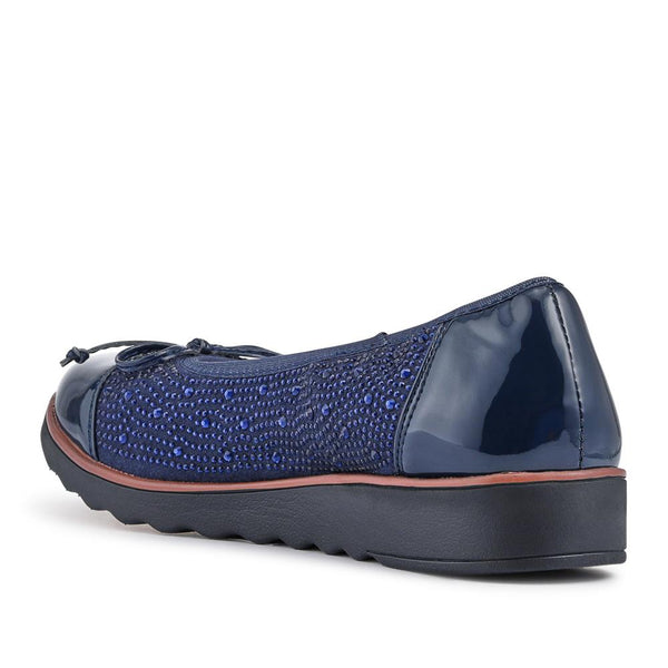 pavers Lightweight Ballet Pumps - Navy Sparkle