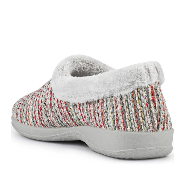 Pavers Lightweight Comfy Full Slippers - Grey Multi