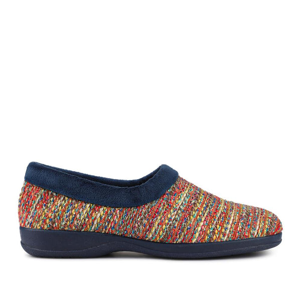 pavers Lightweight Comfy Full Slippers - Navy Multi