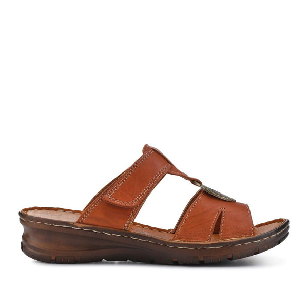 pavers Lightweight Cushioned Leather Mules - Tan