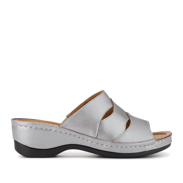 pavers Lightweight Cushioned Mules - Metallic