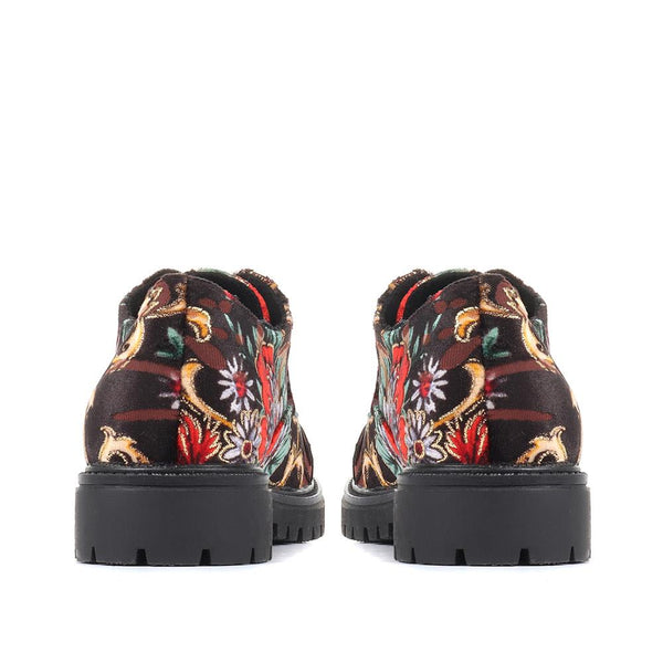 Pavers Lightweight Lace-Up Shoes - Floral