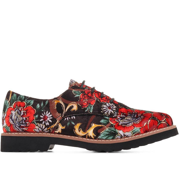 pavers Lightweight Lace-Up Shoes - Floral