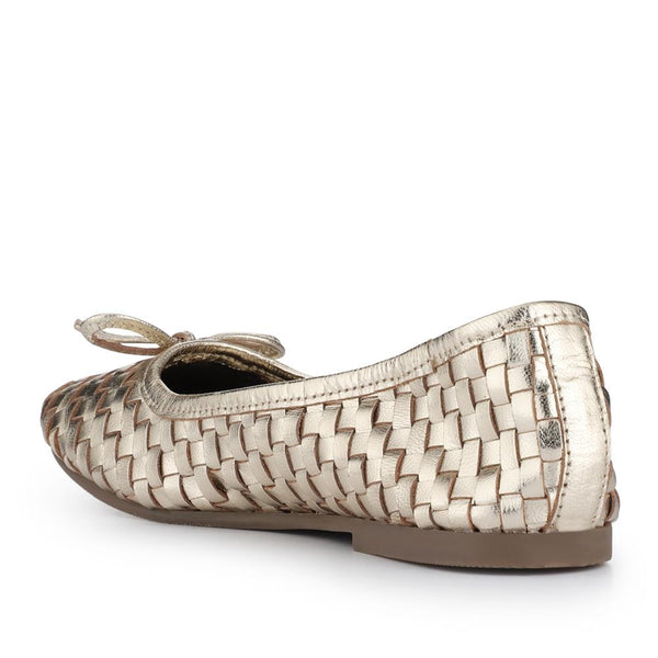 Pavers Lightweight Leather Pumps - Gold