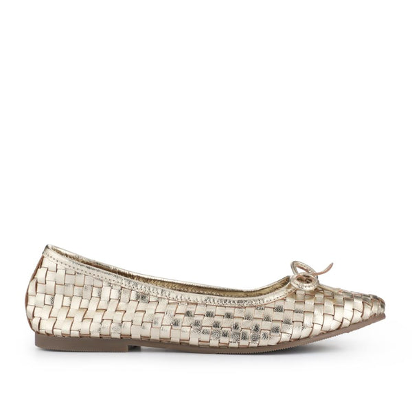 pavers Lightweight Leather Pumps - Gold