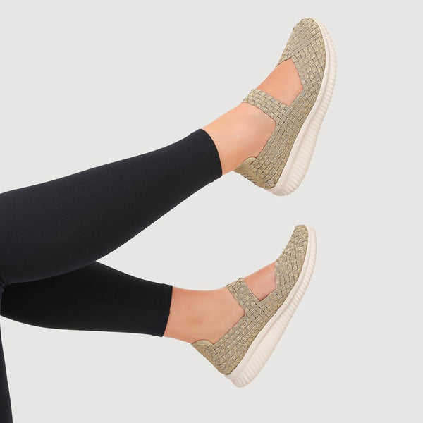 Pavers Lightweight Mary Janes - Gold