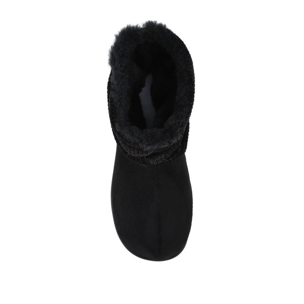 Pavers Lightweight Memory Foam Slipper Boots - Black