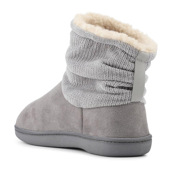 pavers Lightweight Memory Foam Slipper Boots - Grey