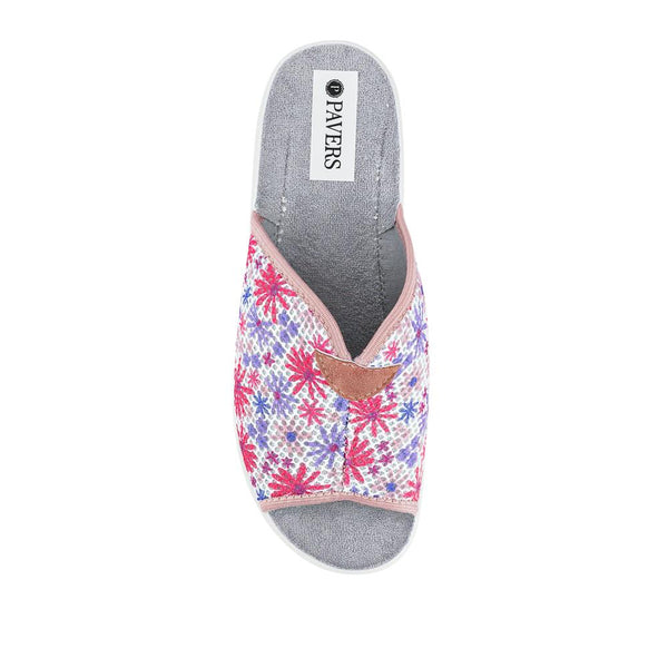 Pavers Lightweight Mule Slippers - Pink Multi