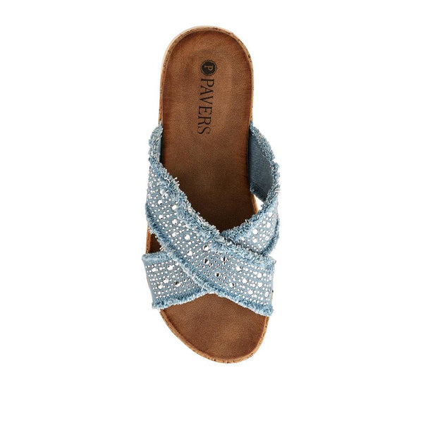 Pavers Lightweight Mules - Denim