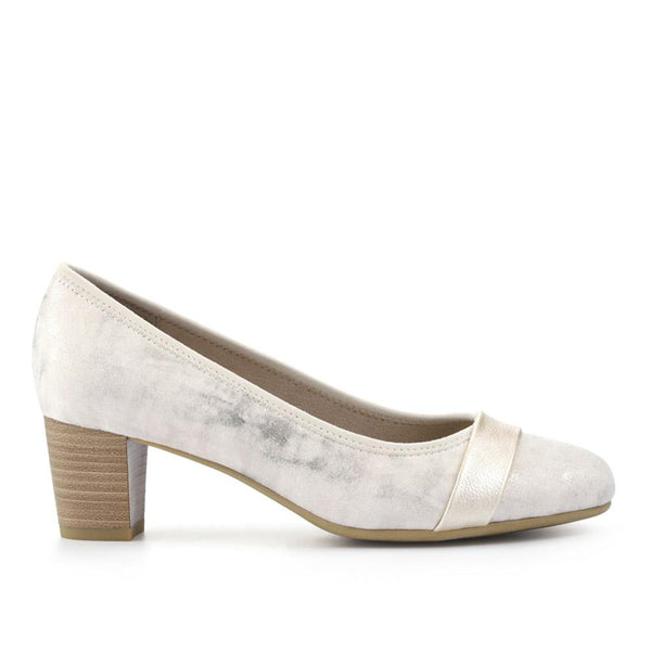pavers Lightweight Slip-On Court Shoes - Beige-Gold
