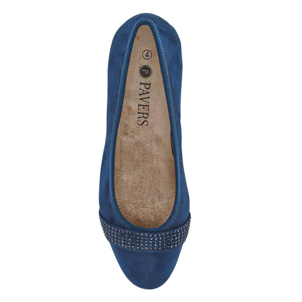Pavers Lightweight Slip-On Court Shoes - Navy