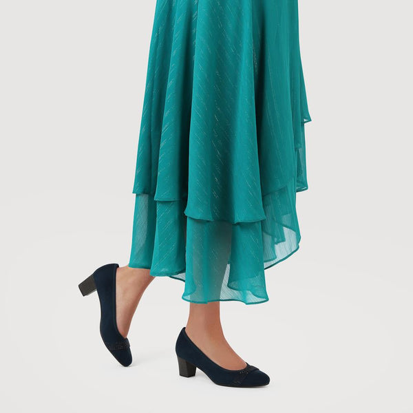 Pavers Lightweight Slip-On Court Shoes - Navy