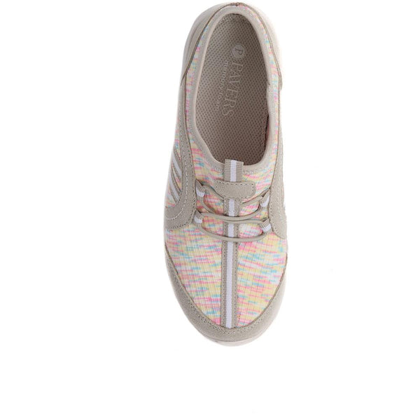 Pavers Lightweight Slip-On Trainers - Beige
