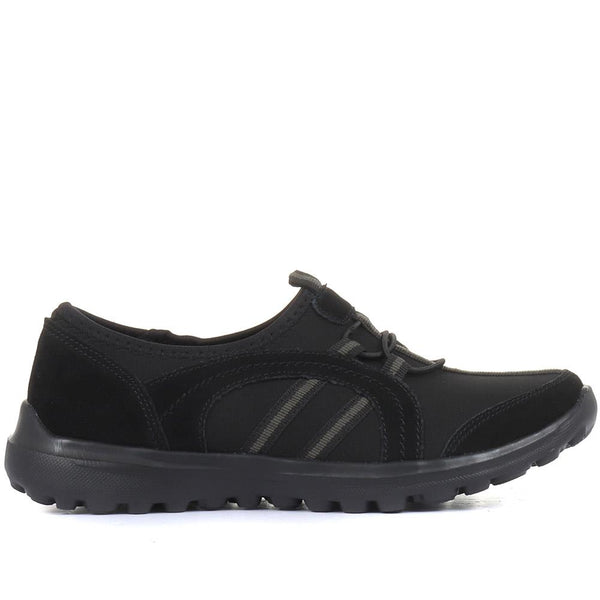 Pavers Lightweight Slip-On Trainers - Black