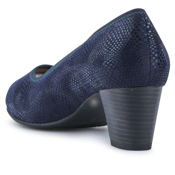 Pavers Lightweight Vegan Court Shoes - Navy Shimmer