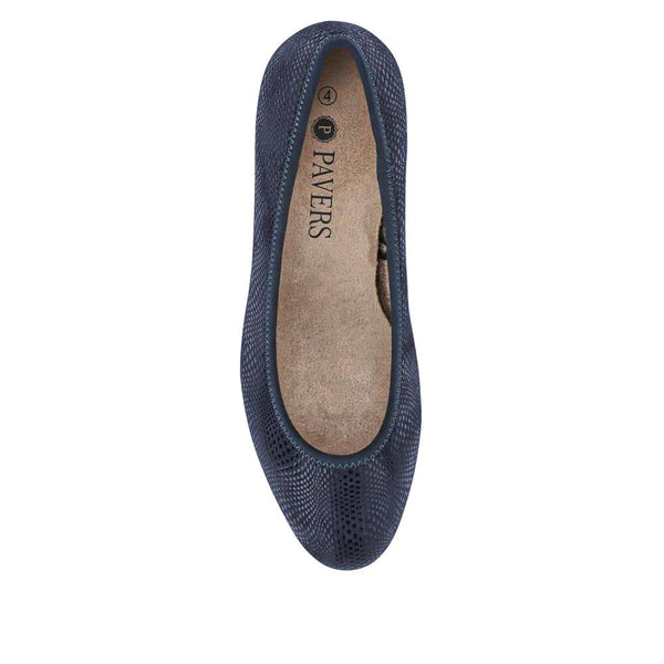 Pavers Lightweight Vegan Court Shoes - Navy Shimmer