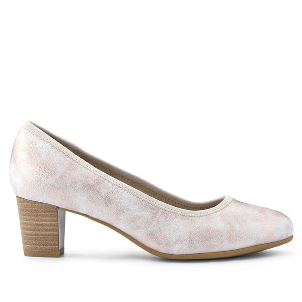 pavers Lightweight Vegan Court Shoes - Rose Gold
