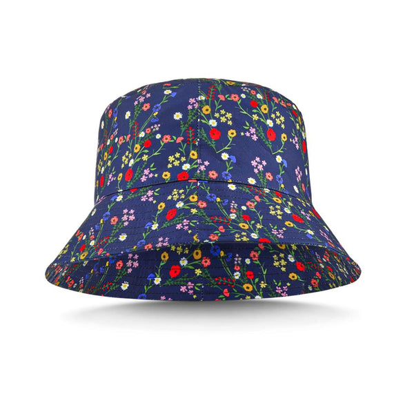 pavers Lined Bucket Hat - Navy Floral