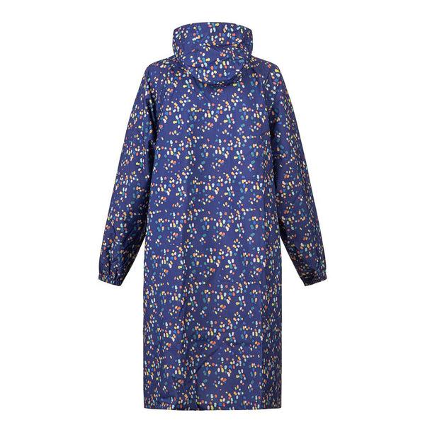 Pavers Long Rain-Proof Parka Coat - Navy Spot