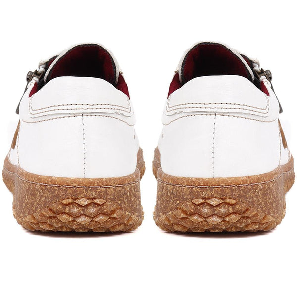 Pavers Loretta Leather Trainers - Off White