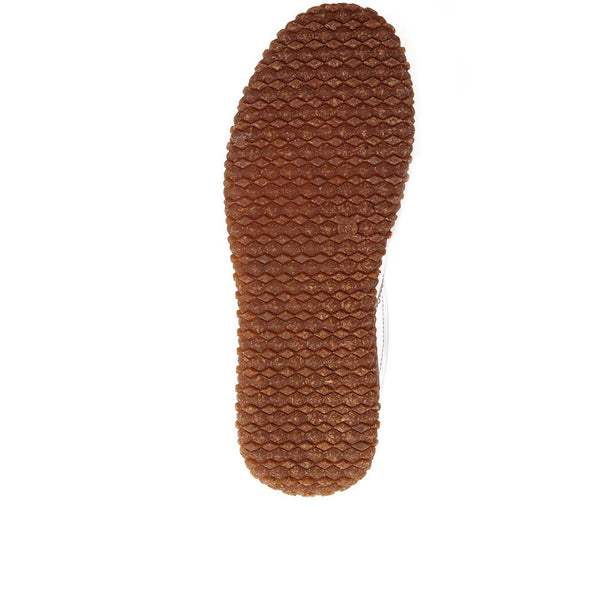 Pavers Loretta Leather Trainers - Off White