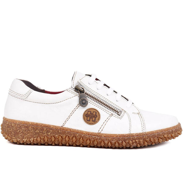 pavers Loretta Leather Trainers - Off White