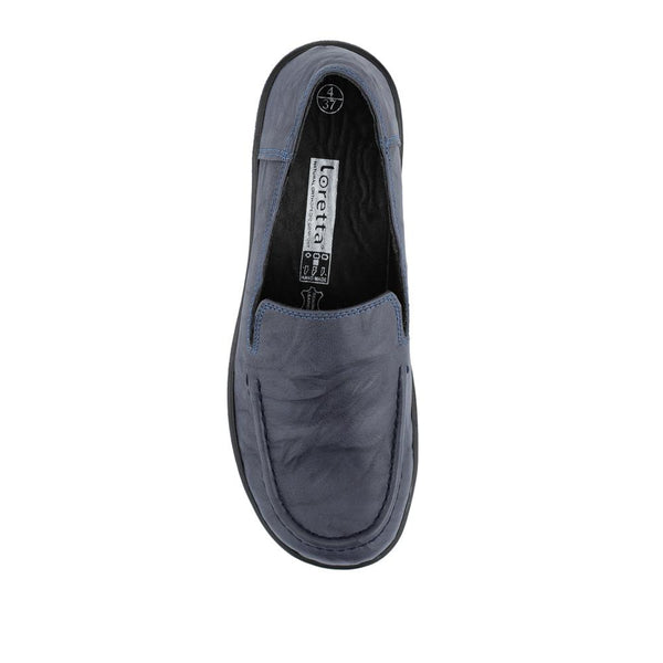 Pavers Loretta Smart Leather Loafers - Navy