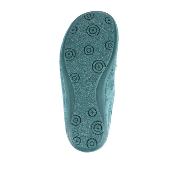 Pavers Luxury PomPom Slippers - Teal